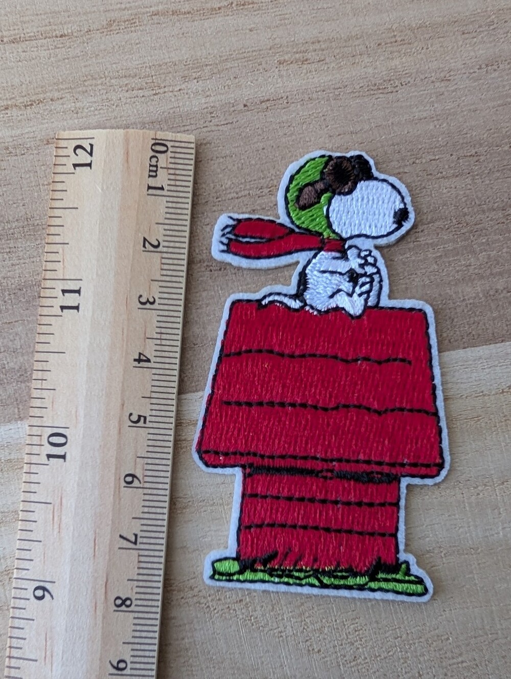Pilot Snoopy on Red Doghouse Patch Snoopy Embroidered Iron On Patch New No Tag